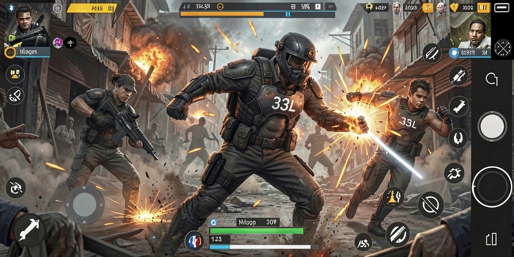 Tampilan gameplay menegangkan dalam 33L dengan aksi penuh dan grafis menarik.