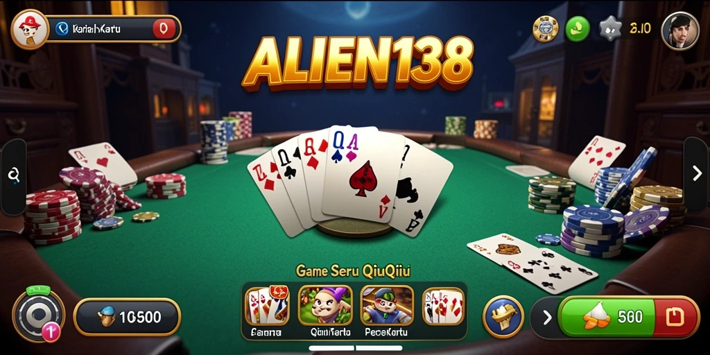 Tampilan gameplay QiuQiu yang seru dan menarik di ALIEN138.