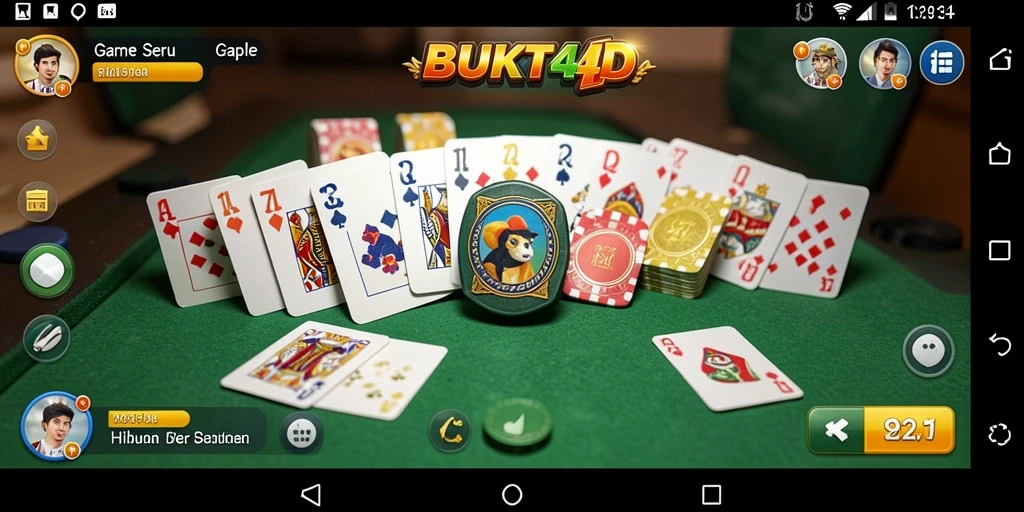Tampilan seru permainan Gaple di BUKTI4D dengan teman.