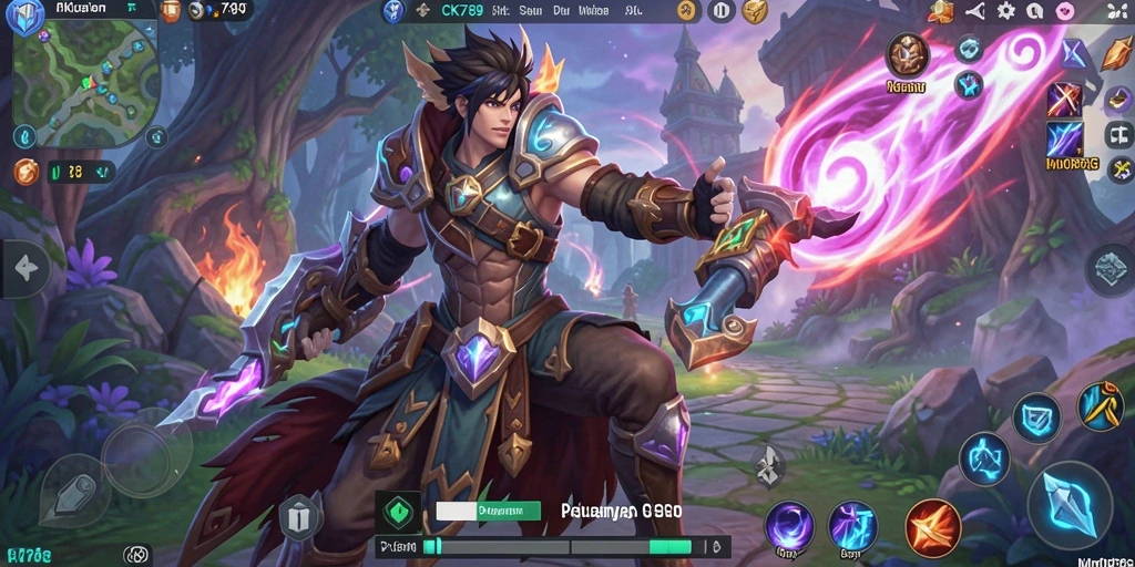 Tampilan utama gameplay CK789 yang menampilkan aksi dalam dunia MMORPG.