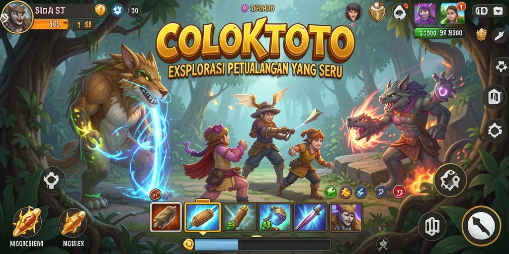 Tampilan dinamis gameplay dalam COLOKTOTO yang seru.