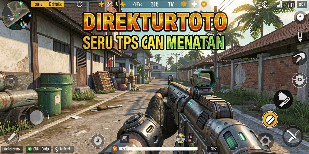 Tampilan gameplay seru dalam DIREKTURTOTO dengan aksi TPS yang mendebarkan.