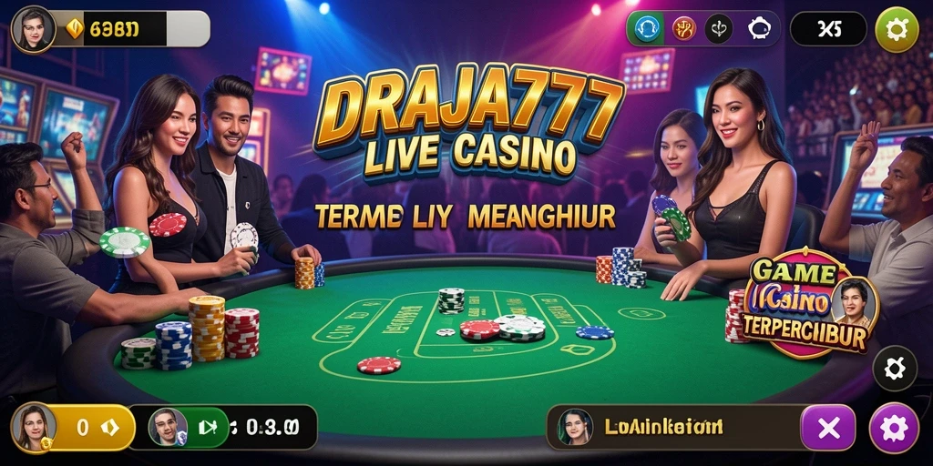 Tangkapan layar DRAJA777 menampilkan momen seru dalam permainan Live Casino.