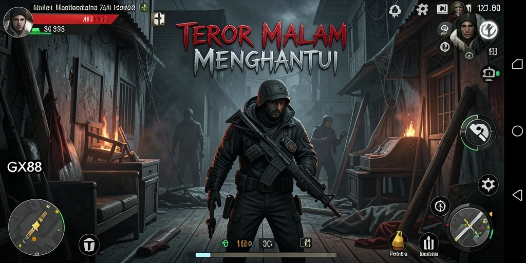 Gameplay GX88 menegangkan dengan suasana yang mencekam.