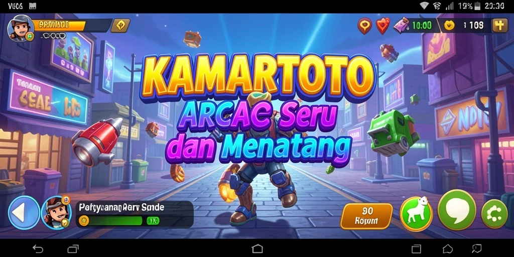 Tampilan gameplay arcade KAMARTOTO yang seru dan menantang.