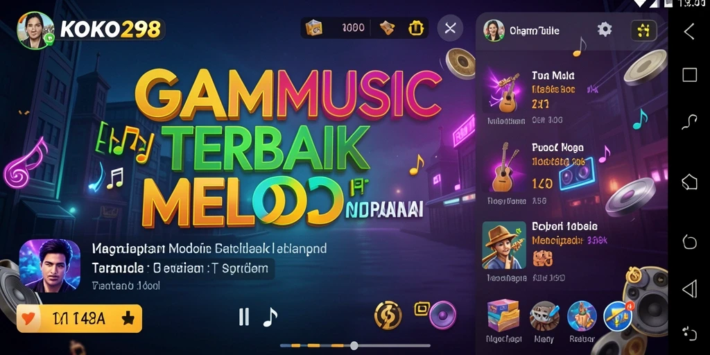 Screenshot gameplay menampilkan interaksi seru dalam bermain musik.