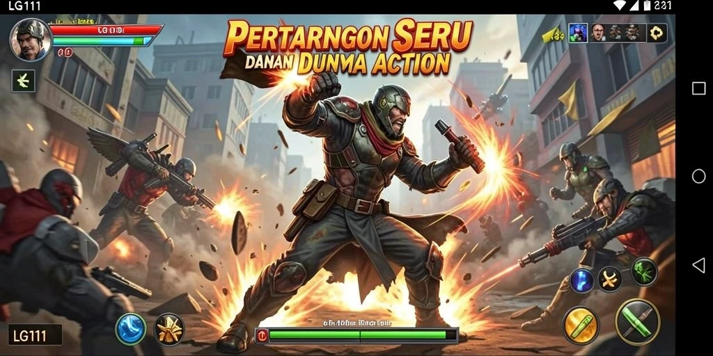 Tampilan menarik dari gameplay aksi yang mendebarkan.