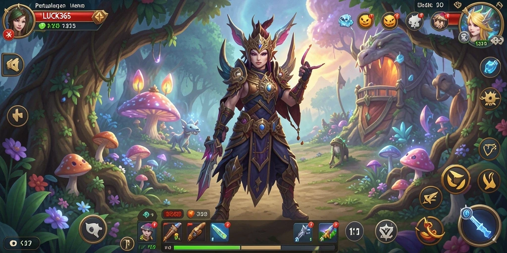 Screenshot gameplay LUCK365 menampilkan aksi petualangan seru.