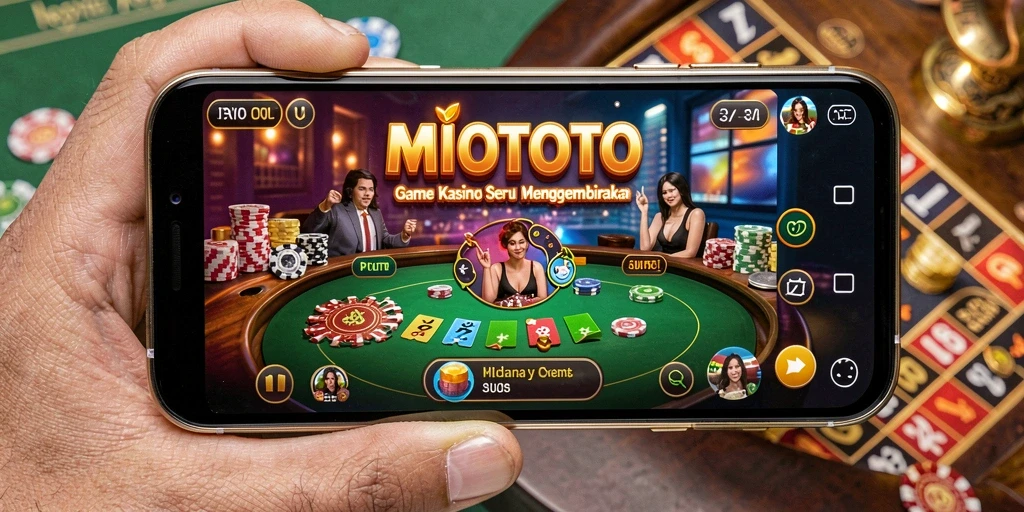 Tampilan gameplay seru di MIOTOTO dengan berbagai pilihan permainan Kasino.