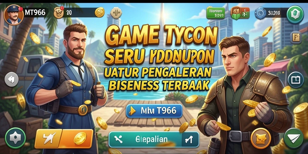 Screenshot gameplay MT966 menampilkan aktivitas manajerial bisnis yang menarik.