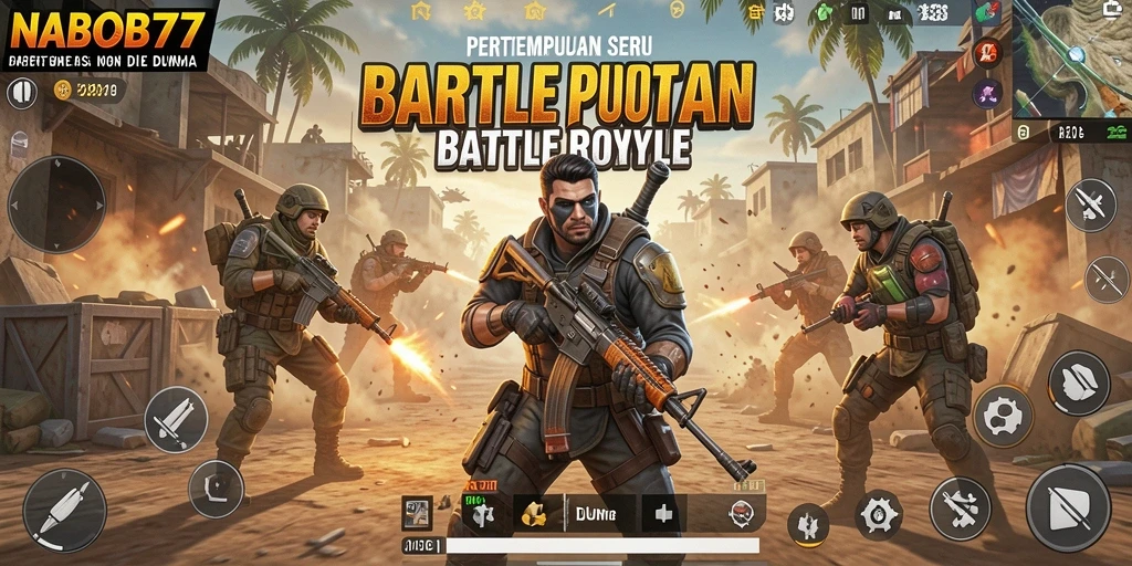 Gameplay NABOB77 yang mendebarkan dalam pertempuran Battle Royale.