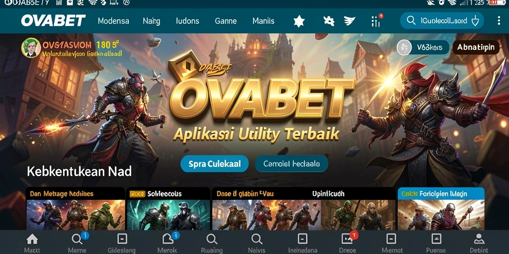 Tampilan antarmuka OVABET yang ramah pengguna dan intuitif.