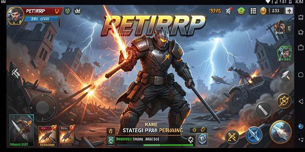 Gameplay SLG penuh aksi dan strategi dalam PETIRRP.