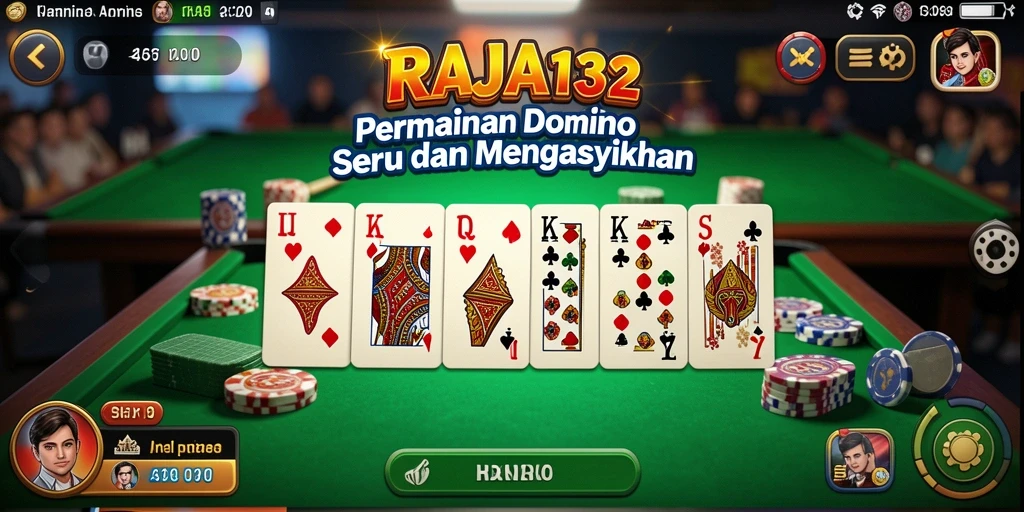 Tampilan menarik dari gameplay Domino di RAJA132.