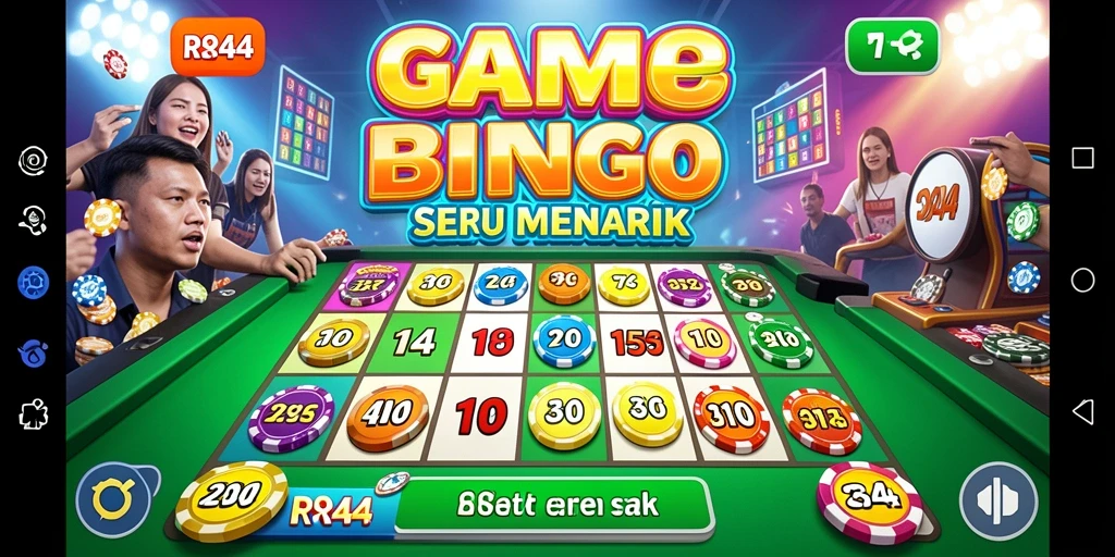 Tampilan gameplay RR44 yang penuh warna dan interaktif.