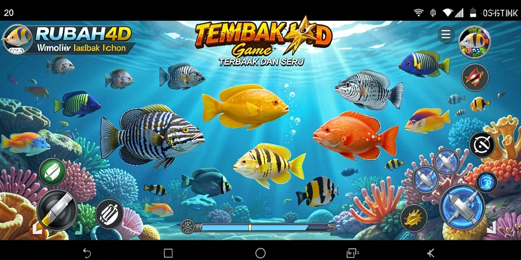 Screenshot gameplay RUBAH4D yang menunjukkan serunya menangkap ikan.
