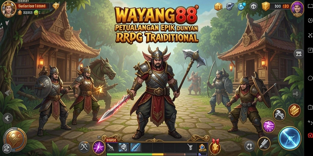 Tampilan gameplay <strong>WAYANG88</strong> yang penuh warna dan karakter menarik.